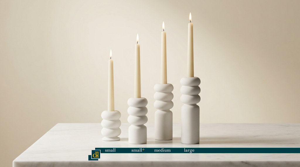 Flamella Aura – 4-Piece Candle Holder Set